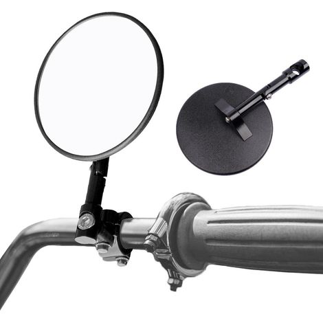 Paire de rétroviseurs ronds homologués E24 pour guidon moto, scooter, quad (1/5)