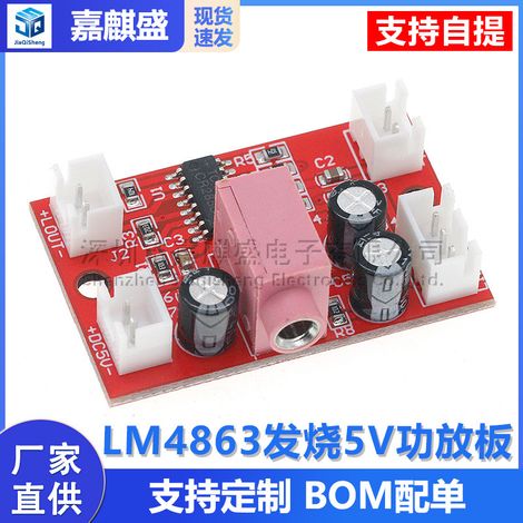 LM4863 Audiophile 5V Mini Amplifier Board 2x3W Dual-Channel HiFi Headphone Amplifier Board Charger Powered (1/5)