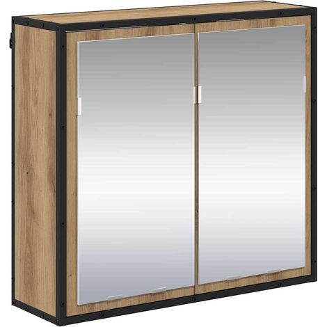 Maison Exclusive - Scaffale da parete con porta Rovere artigianale 65 x 20 x 60 cm