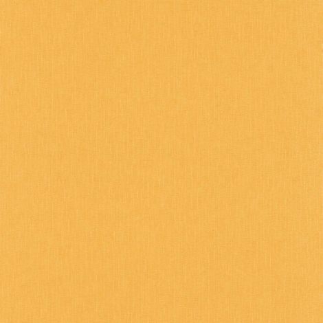 Papier peint intissé jaune orange Tapisserie effet textile gaufrage Papier peint minimaliste rayures verticales idéal chambre (1/2)
