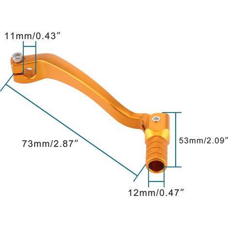 Goldener Motorrad-Schalthebel, Gangwahlschalter, Bosuer J-5 T6 K6, Kvis NC250 (1/4)
