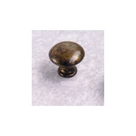 ORECA - 1 POMOLO TONDO IN LAMIERINO DI OTTONE PATINATO PULITO 25X21mm