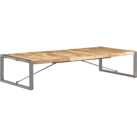 vidaXL Mesa de centro de madera de mango rugosa 180x90x40 cm (1/5)