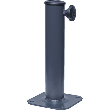 [NUNCA USADO] Soporte de suelo HHG-571, Soporte de paraguas para anclaje al suelo/placa/montaje de sombrilla/paraguas de semáforo, metal Ø 38-48mm