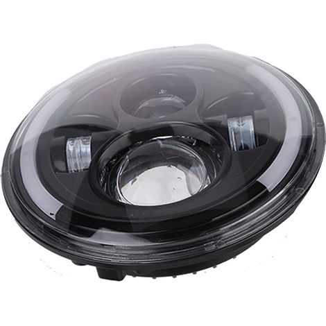 Projecteur LED 150W 18cm Ronde avec Halo pour Wrangler Moto (1/5)