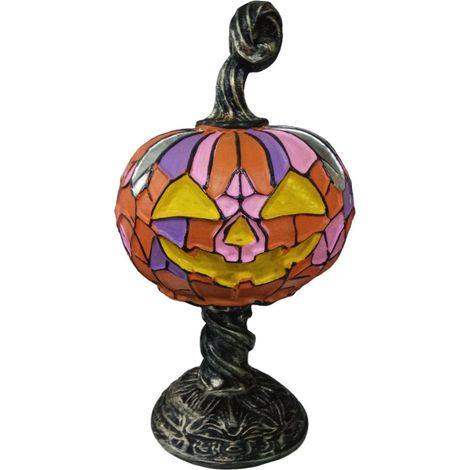 Halloween Kürbis Tischlampe, dekoratives Nachttischlicht mit warmem – ideal als Geschenk für Halloween-Fans (1/5)