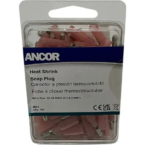 Accesorios de conexión Ancor heat shrink male connector 600V 105°C