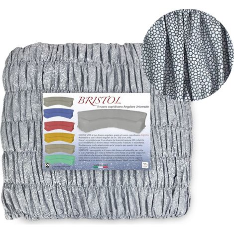 COPRIDIVANO ANGOLARE UNIVERSALE BRISTOL BOY GRIGIO
