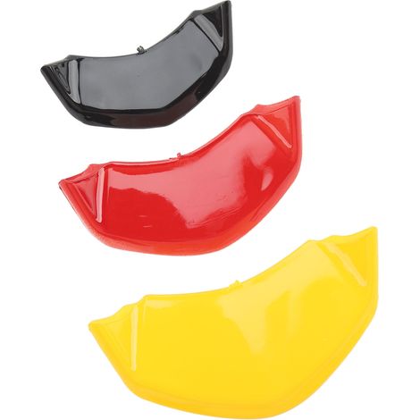 Cache de klaxon avant, éclairage, sangles de fixation avant, conduit d'aération, décoration de remplacement pour Vespa Sprint 150 Noir + Rouge + Jaune (1/5)
