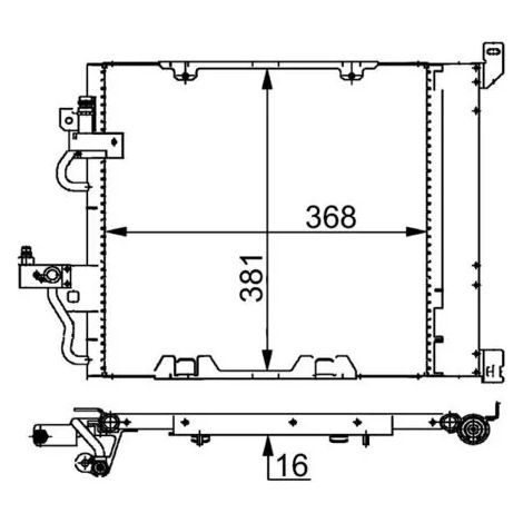 Condenseur, climatisation MAHLE AC 376 000S OPEL 13129195 18 50 099 1850099