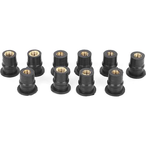 Lot de 10 écrous caoutchouc M5 5mm/0.2in pour pare-brise moto, fixations boulons bien-être (1/5)