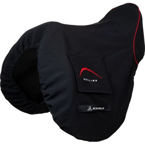 taglia unica, Nero: Coprisella modello Sublime per selle da salto in tessuto tecnico idrorepellente con interno in pile (1/4)