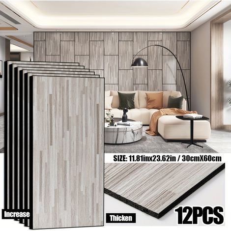 Revêtement Mural Bois – Gris Clair – Style Minimaliste (1/2)