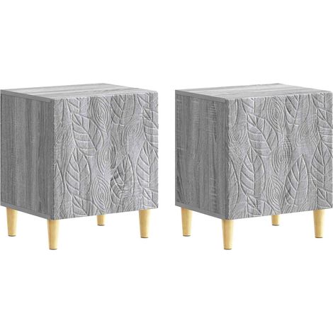 Nachttisch 2 pcs Grau Sonoma 43 x 34,5 x 50 cm Holzwerkstoff vidaXL