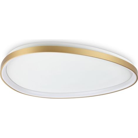 Ideal Lux GEMINI Plafonnier semi-encastré à LED intégré de 81 cm en laiton 2700 K