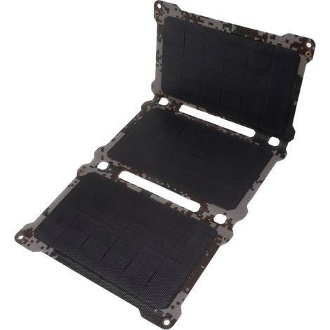 Panneau solaire pliable 18 V 5 V 30 W, monocristallin et portable, idéal pour les activités de plein air telles que le camping, la randonnée et l'alpinisme (camouflage). (1/5)