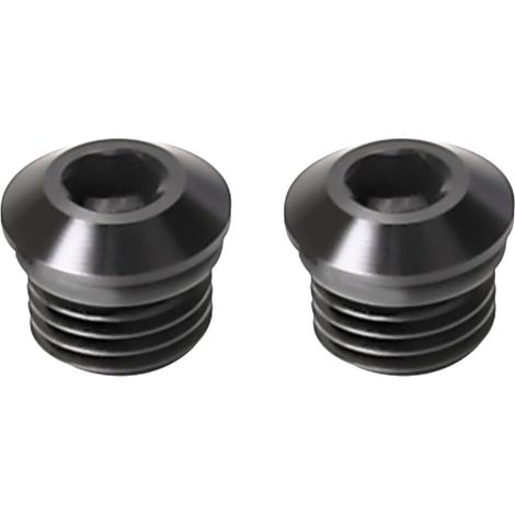 Adaptateur de prise mâle à six pans creux 6AN, port ORB avec joint torique, aluminium noir, lot de 2 (1/4)