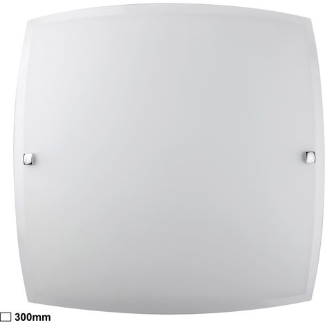 Lámpara de techo de cristal 30 cm E27 1x60W cristal opal cuadrado Nedda 3688 Rabalux (1/3)