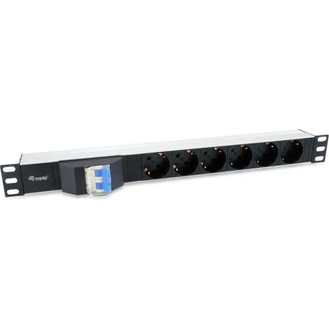 Equip Pro Stromverteilungseinheit 6 Steckdosen schwarz 1,8 m