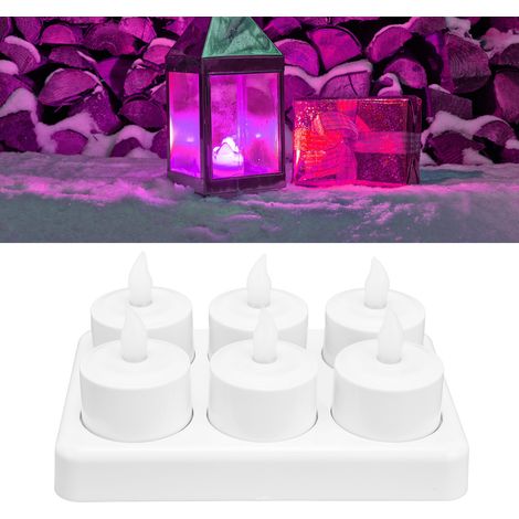 Lampe bougie rechargeable sans fil 100-240 V, lumière blanche chaude, idéale pour les mariages, les confessions, la décoration de restaurants, lampe bougie rechargeable réaliste, réutilisable (norme b (1/5)