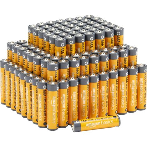 Lot de 100 piles alcalines AAA haute performance, 1,5 V, durée de conservation de 10 ans (1/5)