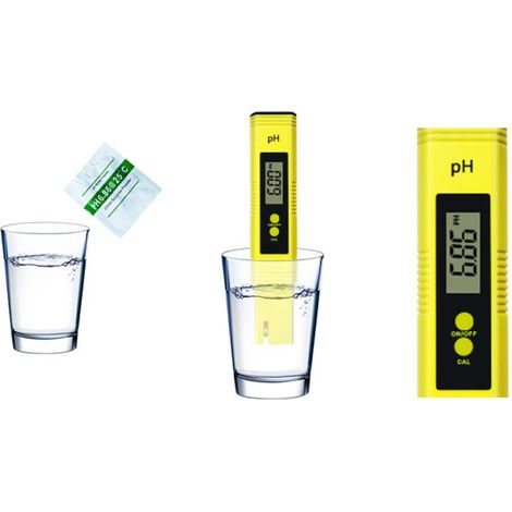 Probador de ph, piscina -Php Medición de la prueba TDS Temperatura de PH EC Calidad del agua Tester de ph, para agua potable, piscina, acuario, bebida, hidropónico (1/2)