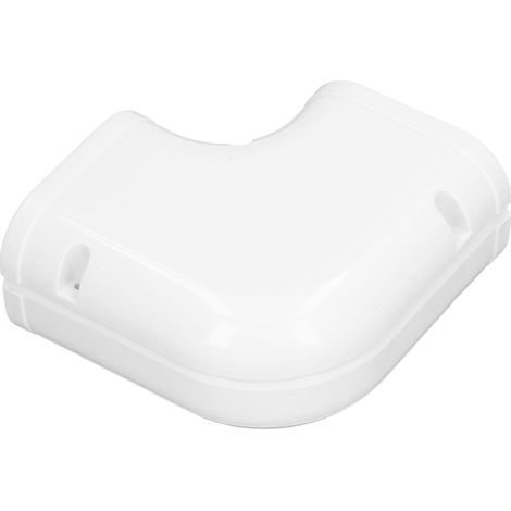 Kit de cache-tuyau pour tuyau de climatiseur, coude plat décoratif en PVC pour pompes à chaleur extérieures (1/5)