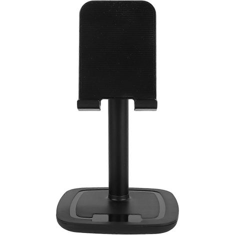 Support de téléphone portable de bureau pliable et télescopique en alliage d'aluminium noir (1/5)