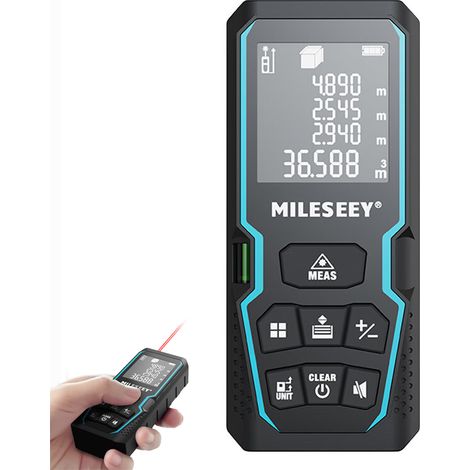 Télémètre laser avec affichage d'angle numérique contrôle de niveau électronique commutateur d'unité mètre et pouce et pied et mode 50m (1/5)