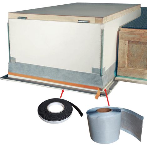 Minka Passivhaus-Einbauset double luftdichter Abschluss von Dachbodentreppen mit Stahlzarge