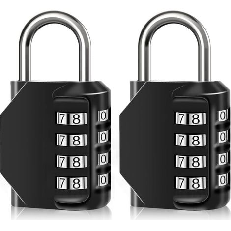 Waterproof Zinc Alloy Number Combination Padlock for Doors, Toolboxes, Schools, Gyms, Fences, Hook Cabinets and Containers (2pcs) MUMU (1/4)