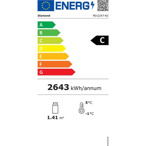 Armoire ventilée réfrigérée libre service avec portes coulissantes gris / blanc - Diamond (1/5)