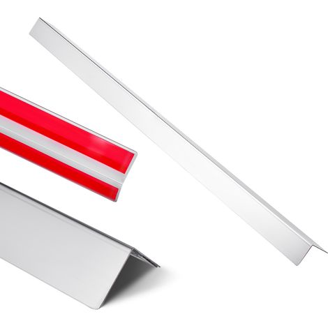 Mophorn Kantenschutz für Wand, 50 x 50 x 1217 mm, 10er-Pack Winkelprofil aus Edelstahl, Eckenschutz mit 3 m Klebeband, 90-Grad-Winkel, geeignet für Zuhause, Büro und öffentliche Bereiche (1/5)