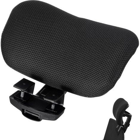 Fixation d'appuie-tête de chaise de bureau réglable avec oreiller de soutien de cou amovible en maille respirant pour chaise d'ordinateur appuie-tête ergonomique pour usage à la maison et au bureau