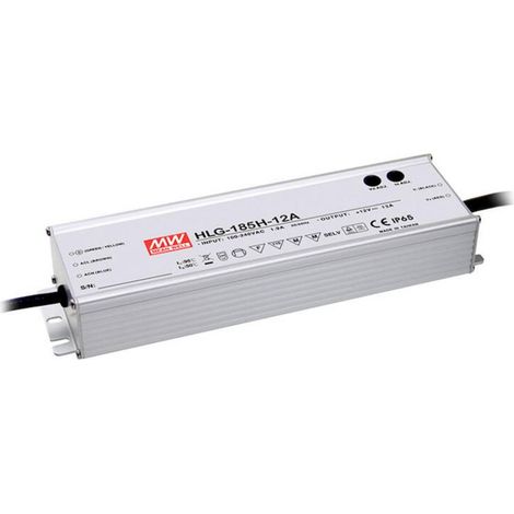 Mean Well HLG-185H-24A Driver per LED, Trasformatore per LED Tensione costante, Corrente costante 187 W 7.8 A 24 V/DC C (1/3)