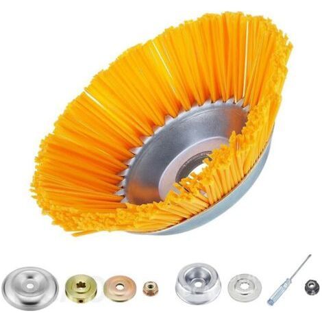 Compatible avec la Tete de Débroussailleuse Kimeo G80 Pro, Tête de désherbage, Tete Brosse Débroussailleuse Multifonctionsen Nylon Tête, pour Tondeuses à Gazon, Coupe Bordures et Désherbage (1/5)