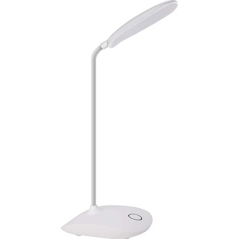 Lampe de bureau LED à col de cygne flexible, 3 niveaux de luminosité, lampe de table sans fil 5W à commande tactile, portable compacte pour dortoir étude bureau chambre, soin des yeux et économie d'én (1/5)