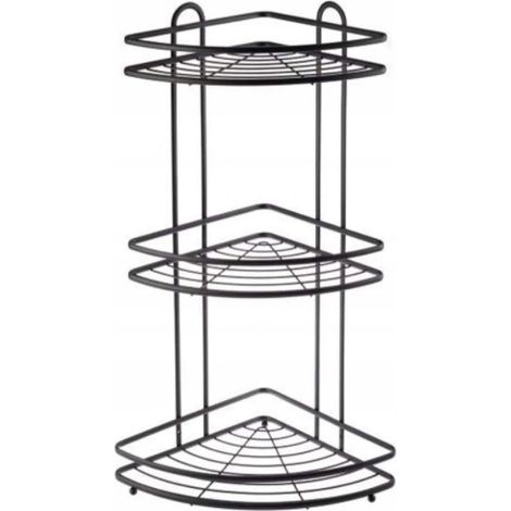 Estante esquinero para ducha de baño 3P Nives negro