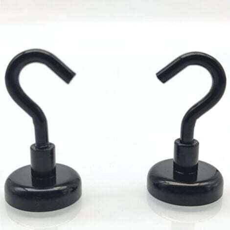 [JAMAIS UTILISÉ] Crochets magnétiques, (lot de 6-noir), 25Lbs Strong Heavy Duty Cruise Magnet S-Hooks pour salle de classe, réfrigérateur, suspension, cabines, grill, cuisine, garage, lieu de travail (1/4)