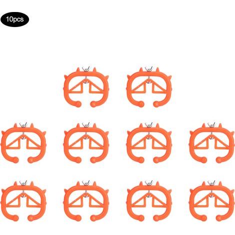 Lot 10 anneaux nez vache – plastique – sevrage veau – outil ferme – accessoires (1/5)