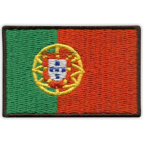 Aufnäher mit portugiesischer Flagge – zum Aufnähen – gestickter Aufnäher/Abzeichen/Emblem