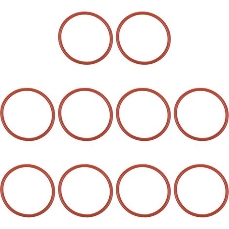 Joint Torique en Silicone 47x53x3mm (ID x OD x Largeur), 30PCS Joint d'Étanchéité Bocaux Remplacement pour Réparation Plomberie Valves Tuyaux Robinet Voiture Gaz, Rouge (1/5)