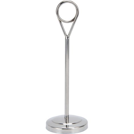 Porte-numéro de table en acier inoxydable, rond et stable, support photo pour hôtel, restaurant et maison (1/5)