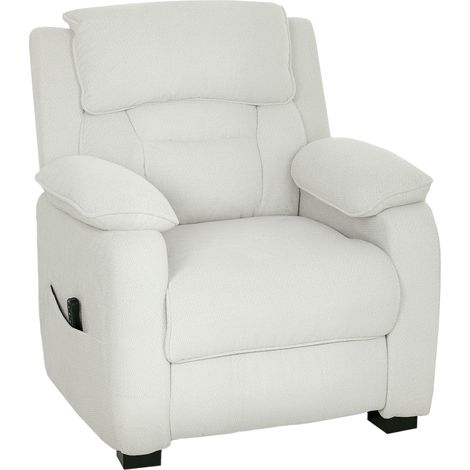 Fauteuil relax électrique fauteuil inclinable port USB repose-pieds poches latérales télécommande 86x90x103cm crème (1/5)