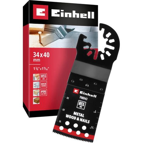 Einhell 708043 Tauchsägeblatt BIM Met, 34mm Bimetallico Kit di accessori per multiutensile 34 mm 1 pz. (1/5)