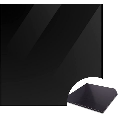 Feuille De Plastique 300 Mm X 300 Mm X 10 Mm Noir Feuille De Plastique D'ingénierie Hdpe En Polyéthylène Résistant Aux Uv Pour Projet, Bricolage (1/5)