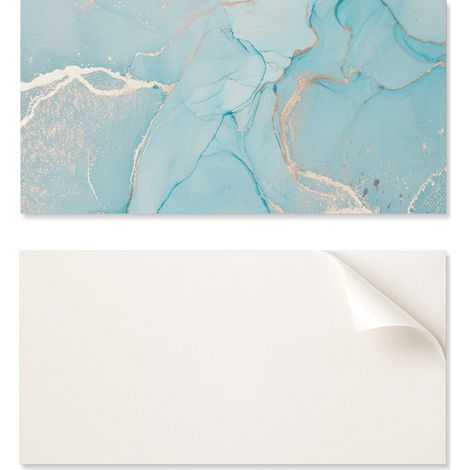 Panel autoadhesivo de PVC para comedor con gr谩ficos de 100x50 cm con estampado abstracto fluido.