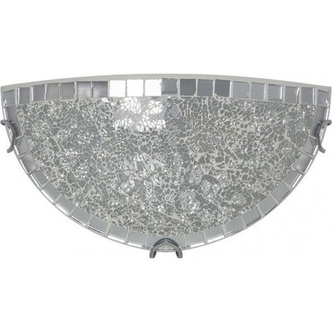 FABRILAMP AKUNADECOR Lampada da parete semicircolare Mosaico Colore Cromo Modello Tenore 1xe27