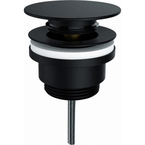 Scarico per lavabo Digiclic nero, vite centrale 80mm, campo di serraggio da 10 a 80mm (1/2)