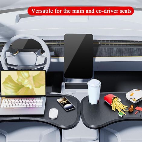 Vassoio per pasti da auto, scrivania pieghevole per auto Organizer multifunzionale per console auto per casa, camion o veicolo (1/4)